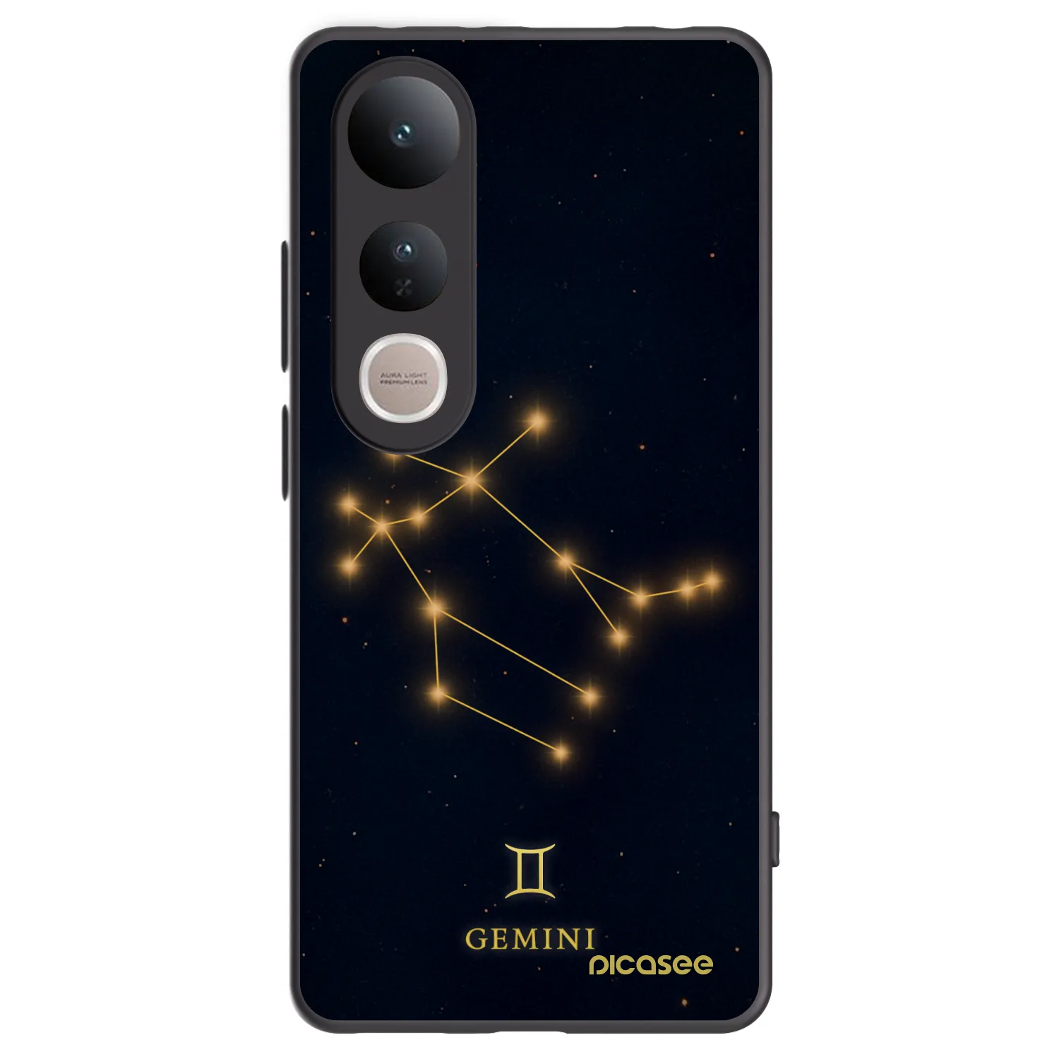 Picasee Vivo V50 Lite 5G Hülle - Schwarzes Silikon - GEMINI