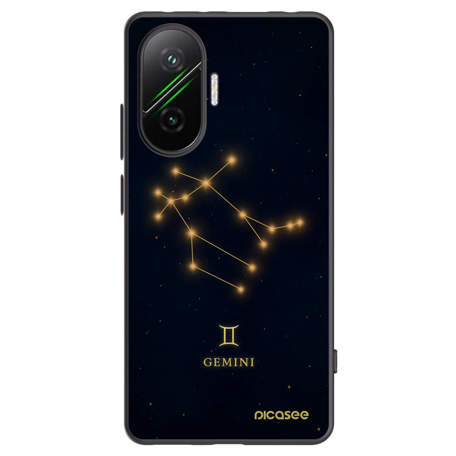 Picasee Xiaomi Poco F7 5G Hülle - Schwarzes Silikon - GEMINI