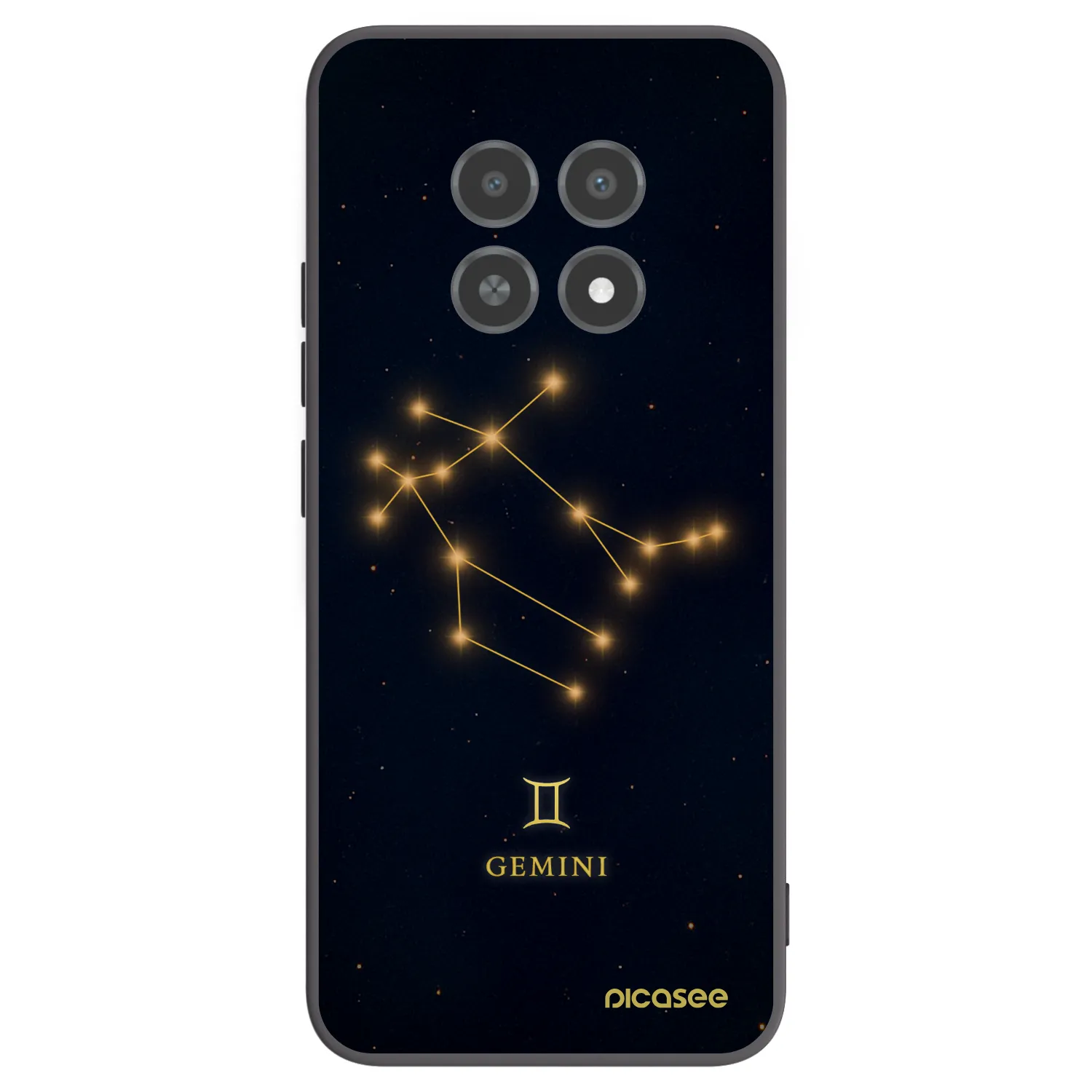 Picasee Realme 12X Hülle - Schwarzes Silikon - GEMINI
