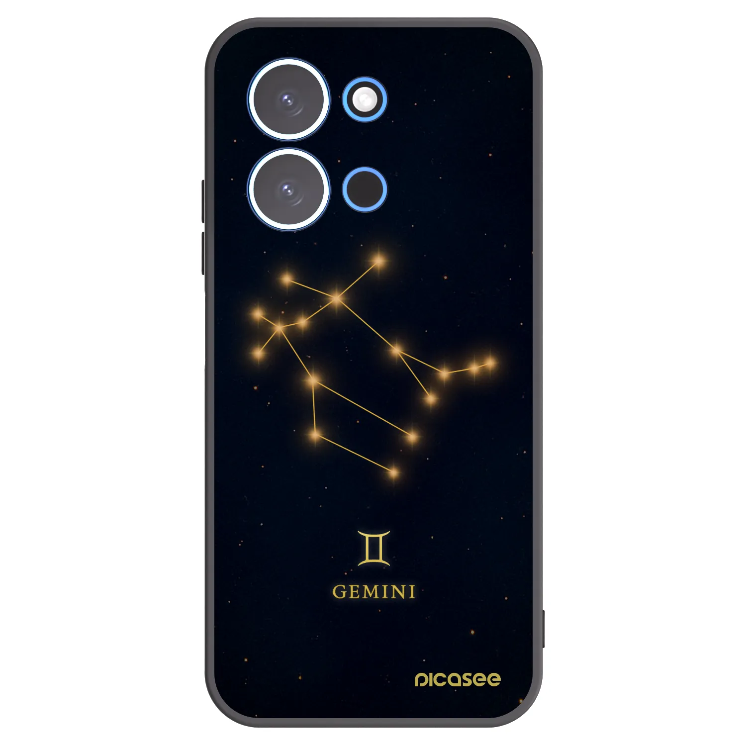 Picasee Xiaomi Redmi 15C 4G Hülle - Schwarzes Silikon - GEMINI
