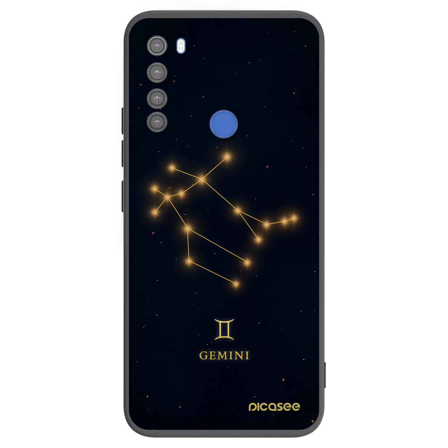Picasee Xiaomi Redmi Note 8T Hülle - Schwarzes Silikon - GEMINI