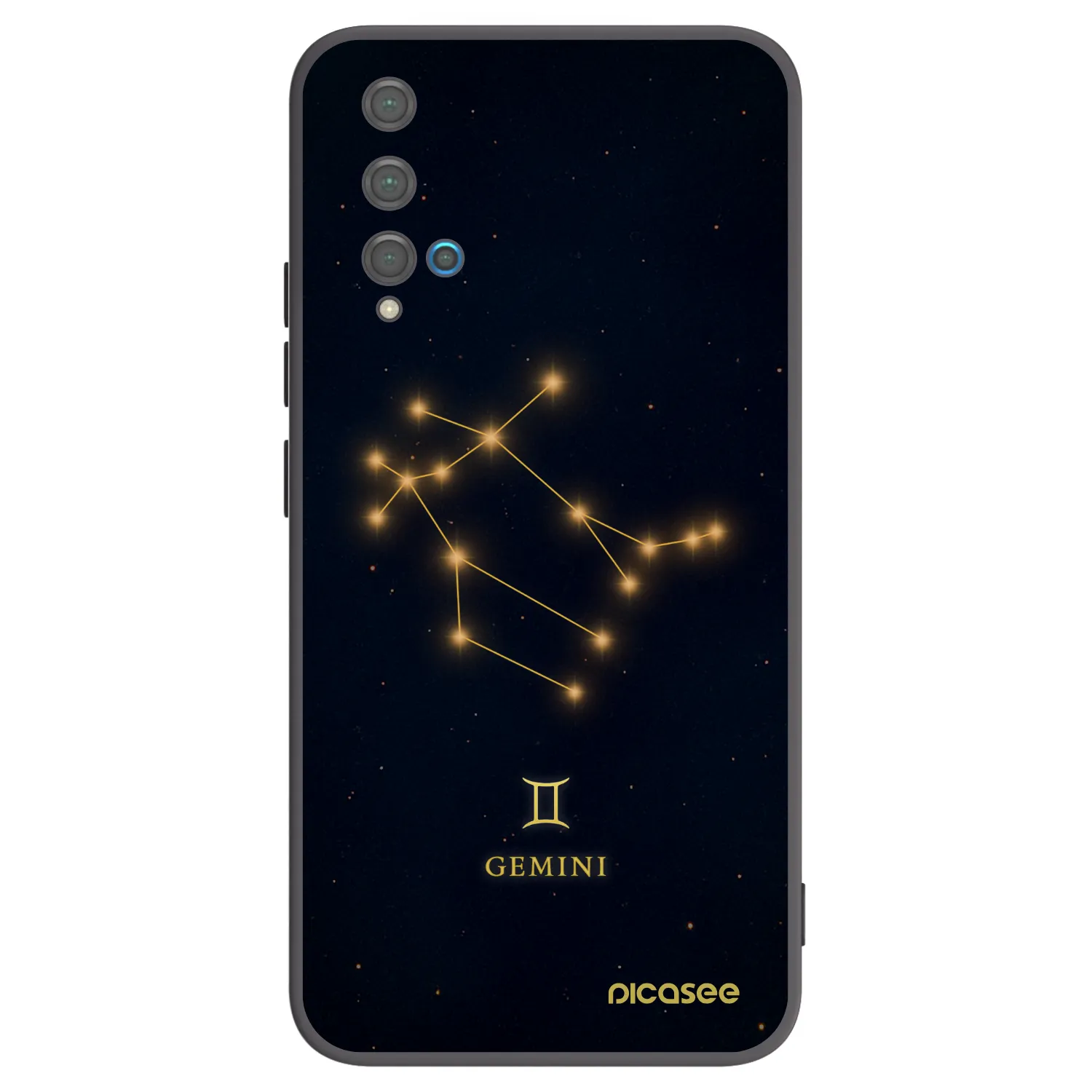 Picasee Huawei Nova 5T Hülle - Schwarzes Silikon - GEMINI