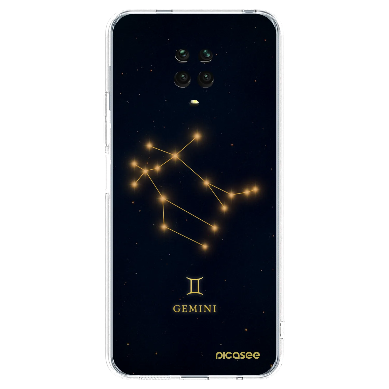 Picasee Xiaomi Redmi Note 9S Hülle - Transparentes Silikon - GEMINI