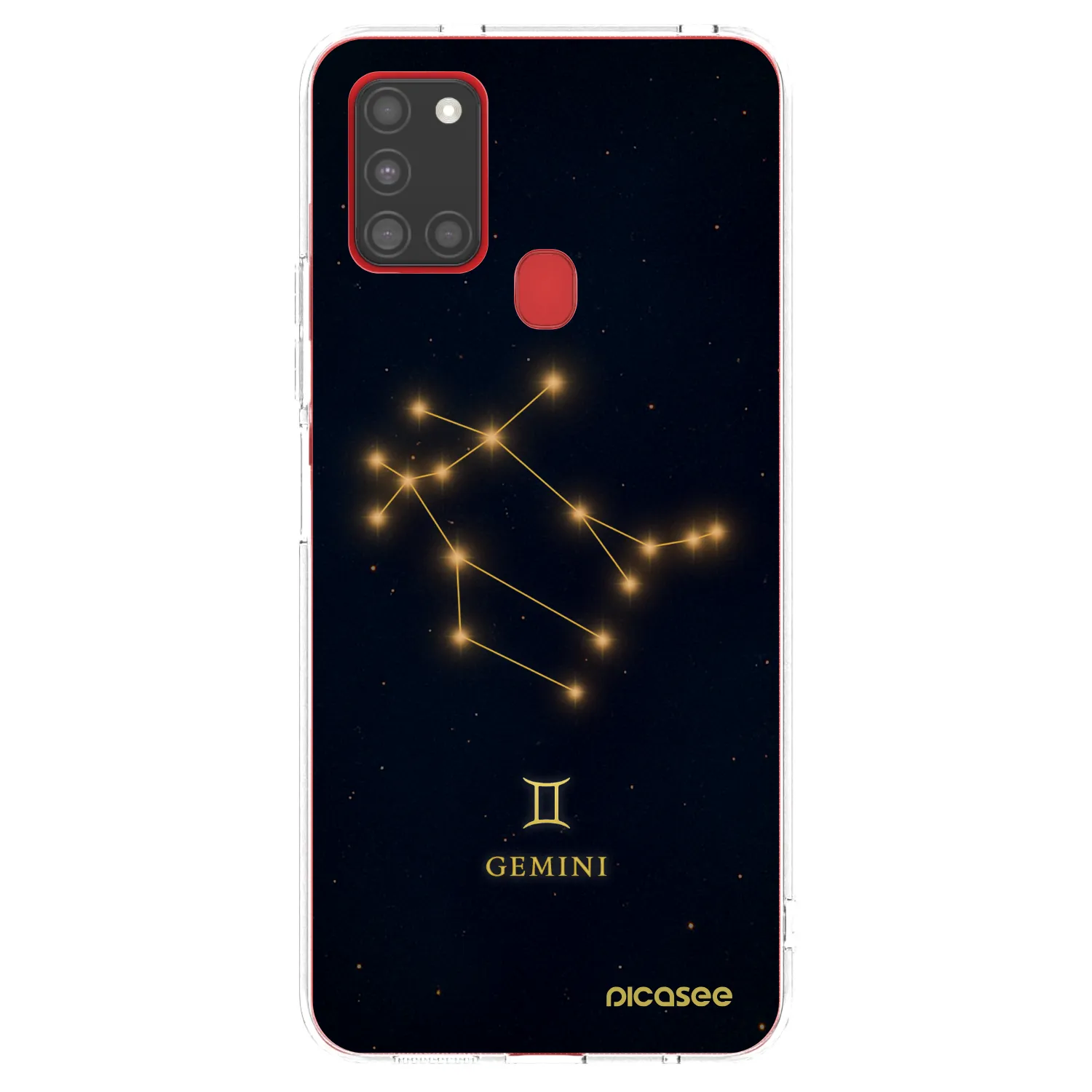 Picasee Samsung Galaxy A21s Hülle - Transparentes Silikon - GEMINI