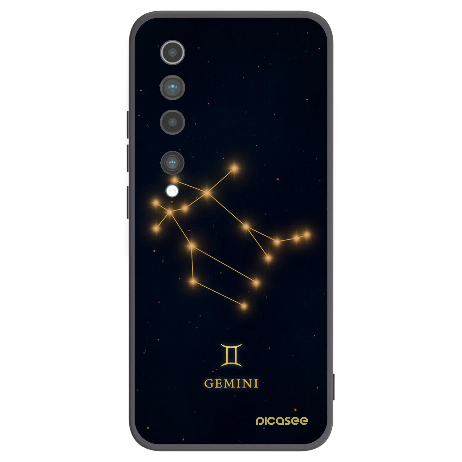 Picasee Xiaomi Mi 10 Hülle - Schwarzes Silikon - GEMINI