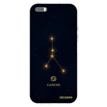 Picasee Apple iPhone 5/5S/SE Hülle - Transparentes Silikon - CANCER