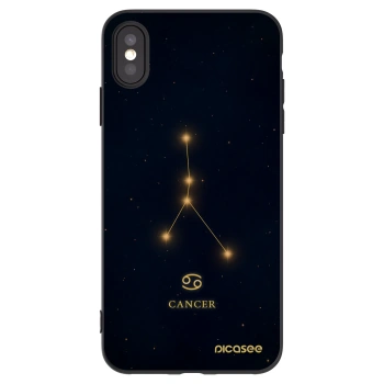 Picasee Apple iPhone XS Max Hülle - Schwarzes Silikon - CANCER