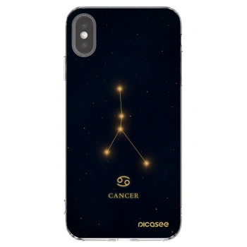 Picasee Apple iPhone XS Max Hülle - Transparentes Silikon - CANCER