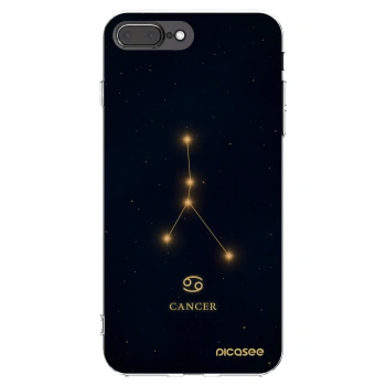 Picasee Apple iPhone 8 Plus Hülle - Transparentes Silikon - CANCER