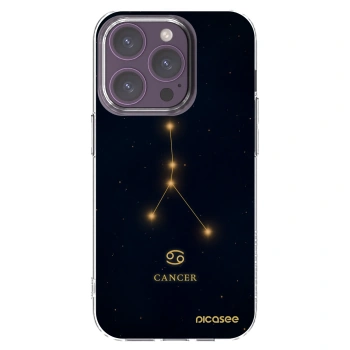 Picasee Apple iPhone 14 Pro Hülle - Transparentes Silikon - CANCER