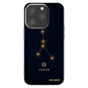 Picasee Apple iPhone 15 Pro Hülle - Transparentes Silikon - CANCER