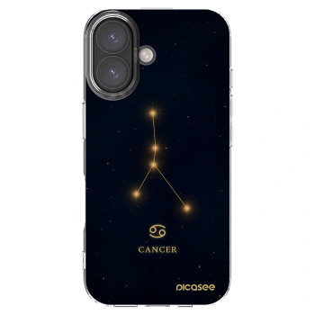 Picasee Apple iPhone 16 Hülle - Transparentes Silikon - CANCER