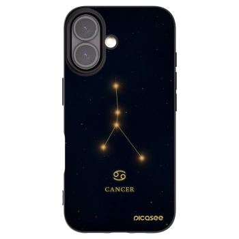 Picasee Apple iPhone 16 Hülle - Schwarzes Silikon - CANCER