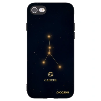 Picasee Apple iPhone 8 Hülle - Schwarzes Silikon - CANCER