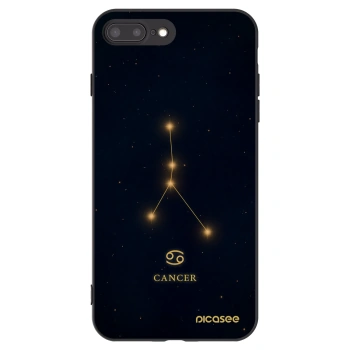 Picasee Apple iPhone 8 Plus Hülle - Schwarzes Silikon - CANCER