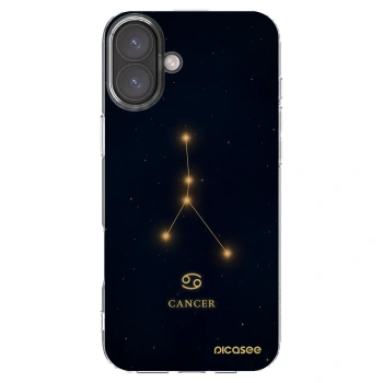 Picasee Apple iPhone 16 Plus Hülle - Transparentes Silikon - CANCER