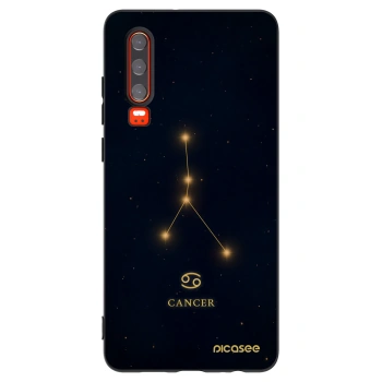 Picasee Huawei P30 Hülle - Schwarzes Silikon - CANCER