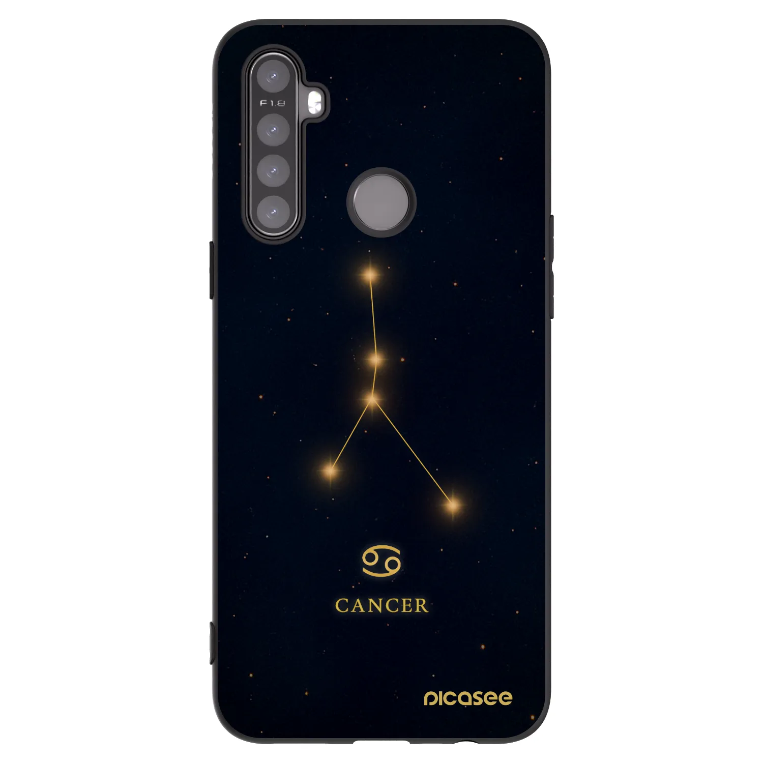 Picasee Realme 6i Hülle - Schwarzes Silikon - CANCER