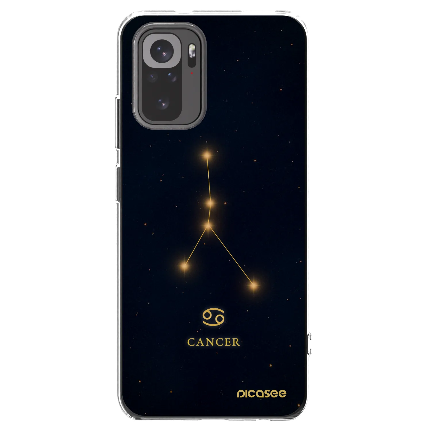 Picasee Xiaomi Redmi Note 10 Hülle - Transparentes Silikon - CANCER
