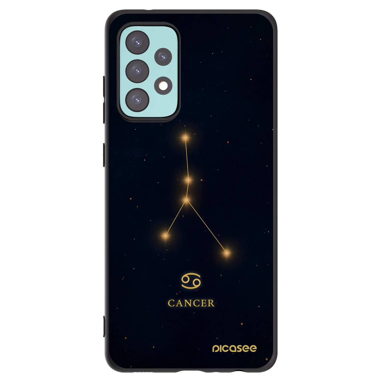 Picasee Samsung Galaxy A72 A725F Hülle - Schwarzes Silikon - CANCER