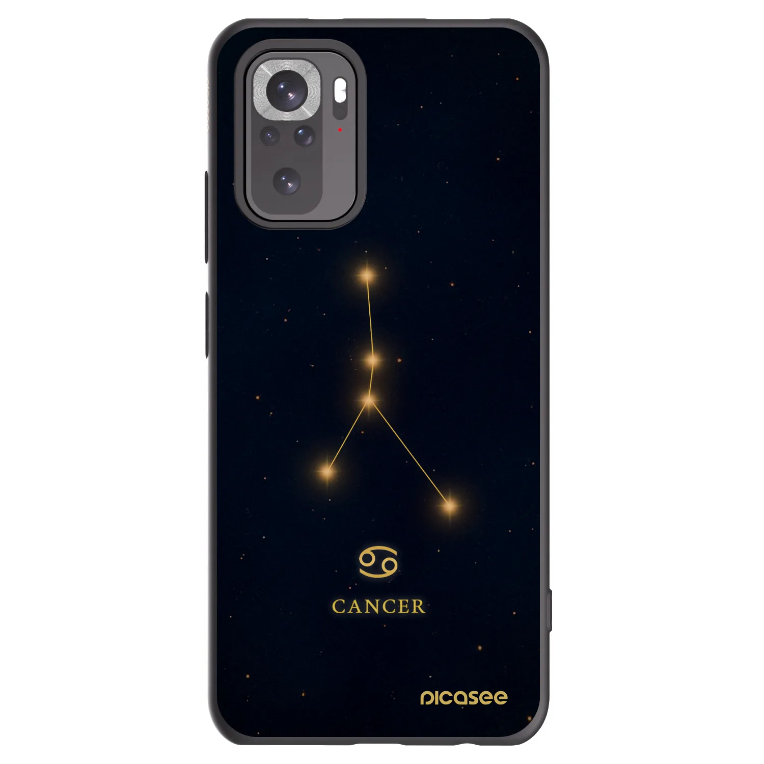 Picasee Xiaomi Redmi Note 10S Hülle - Schwarzes Silikon - CANCER