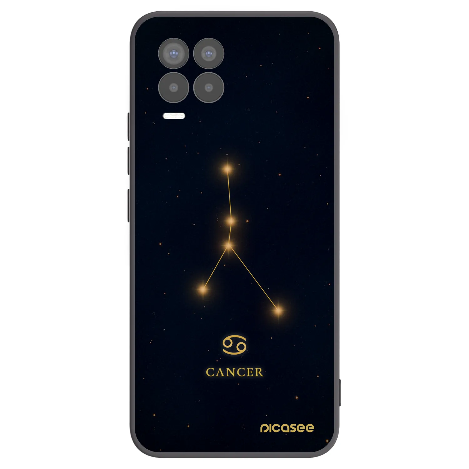 Picasee Realme 8 4G Hülle - Schwarzes Silikon - CANCER