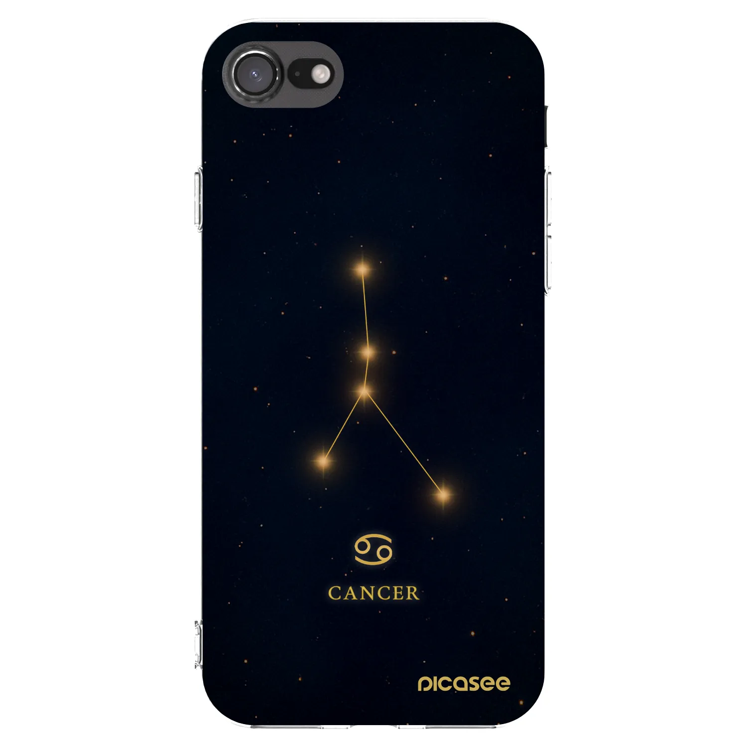 Picasee Apple iPhone SE 2022 Hülle - Transparentes Silikon - CANCER