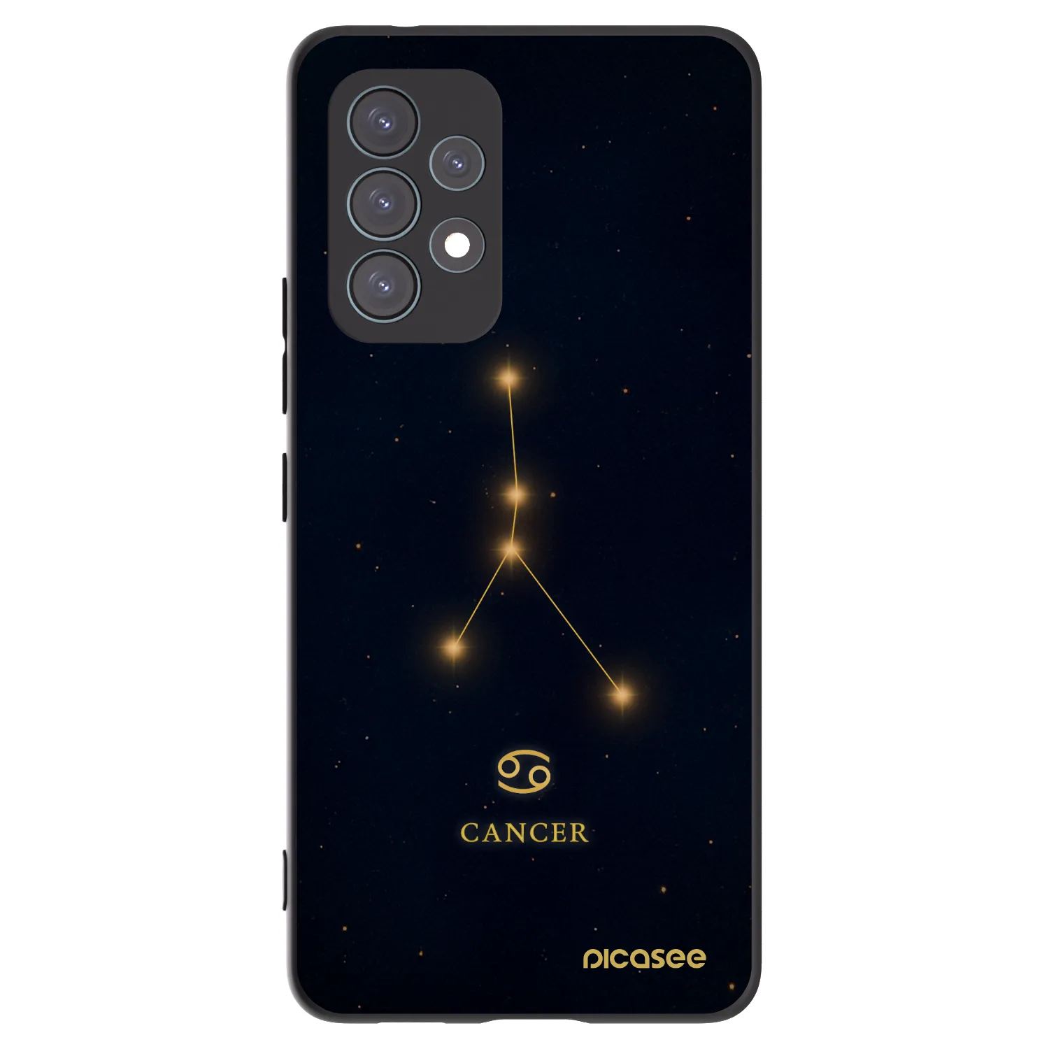 Picasee Samsung Galaxy A53 5G A536 Hülle - Schwarzes Silikon - CANCER
