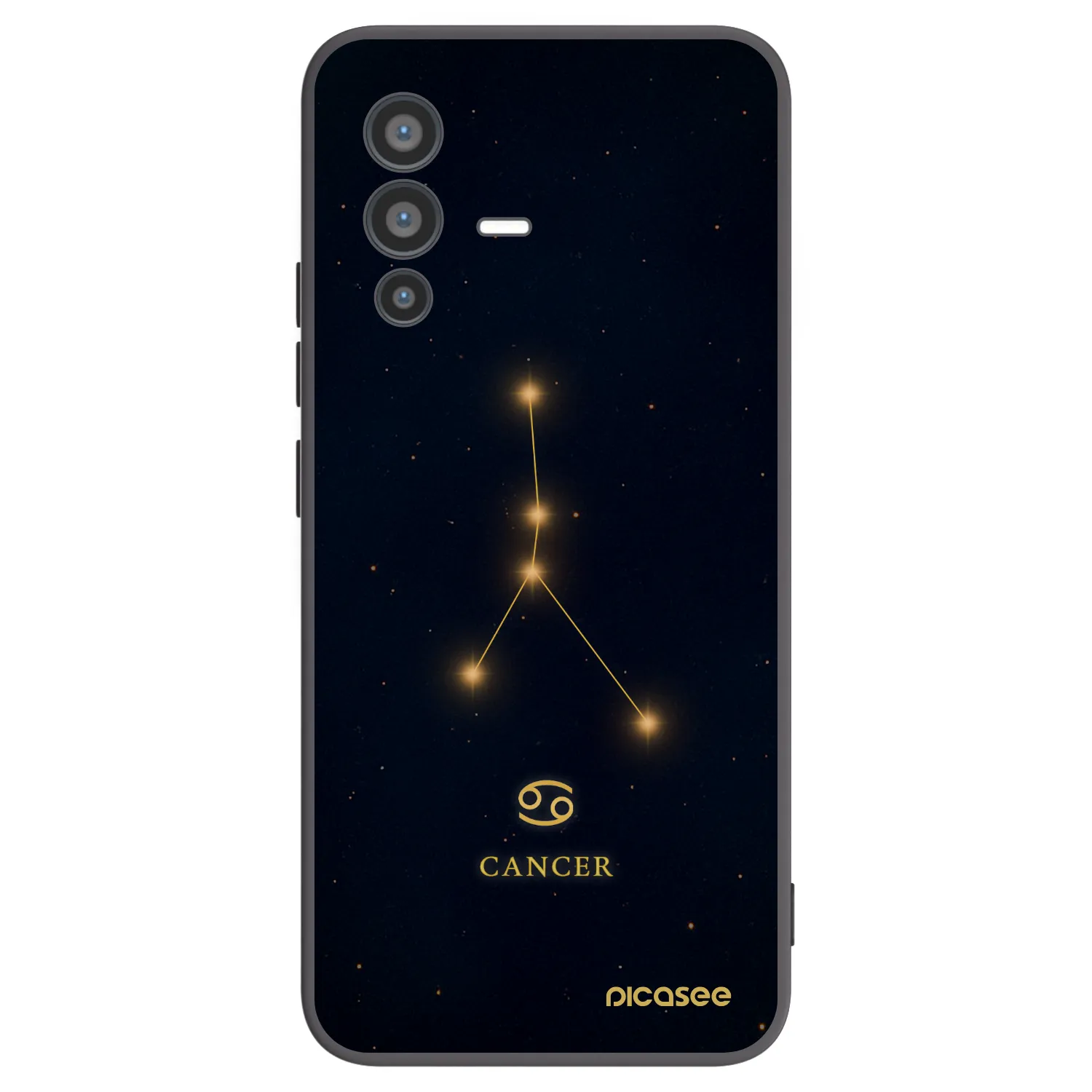 Picasee Vivo V23 5G Hülle - Schwarzes Silikon - CANCER