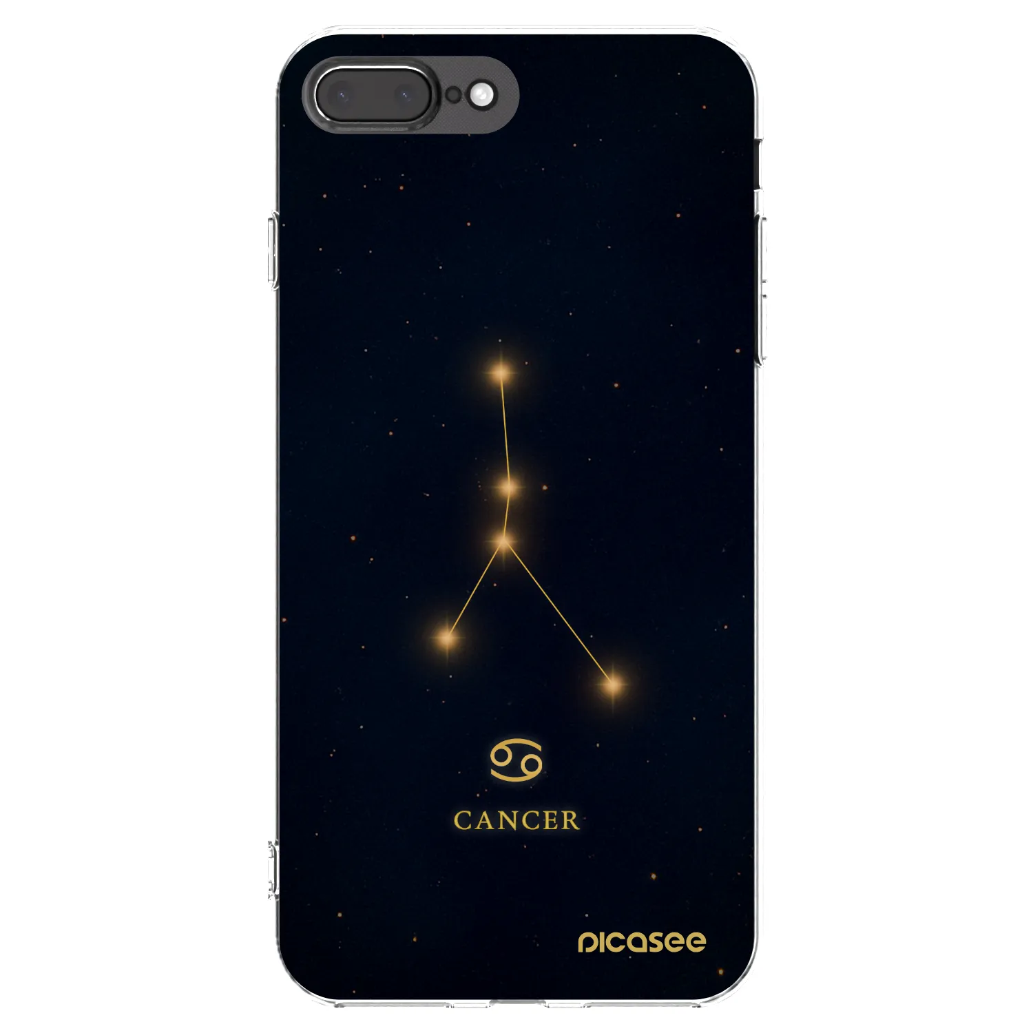 Picasee Apple iPhone 8 Plus Hülle - Transparentes Silikon - CANCER