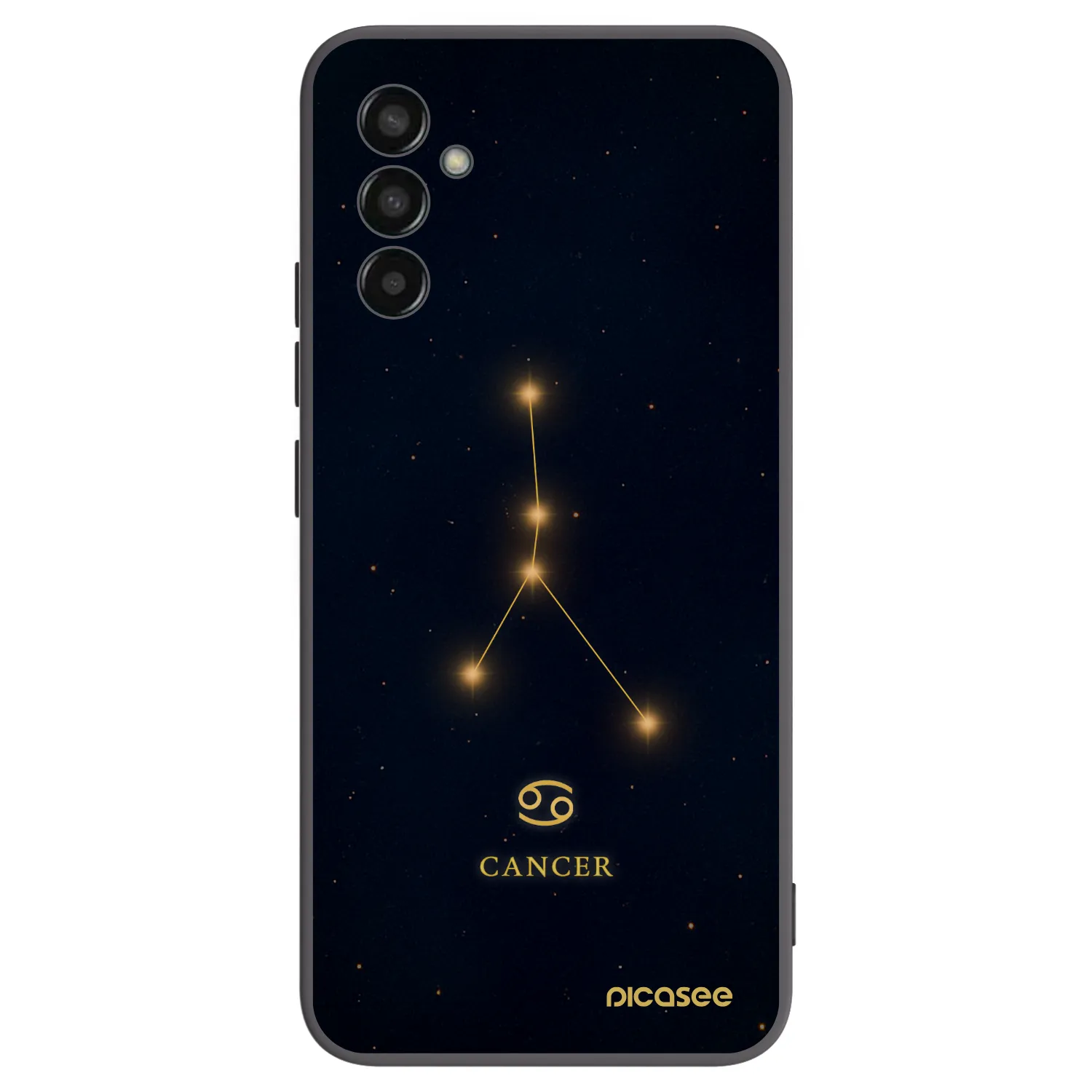 Picasee Samsung Galaxy M13 M135F Hülle - Schwarzes Silikon - CANCER