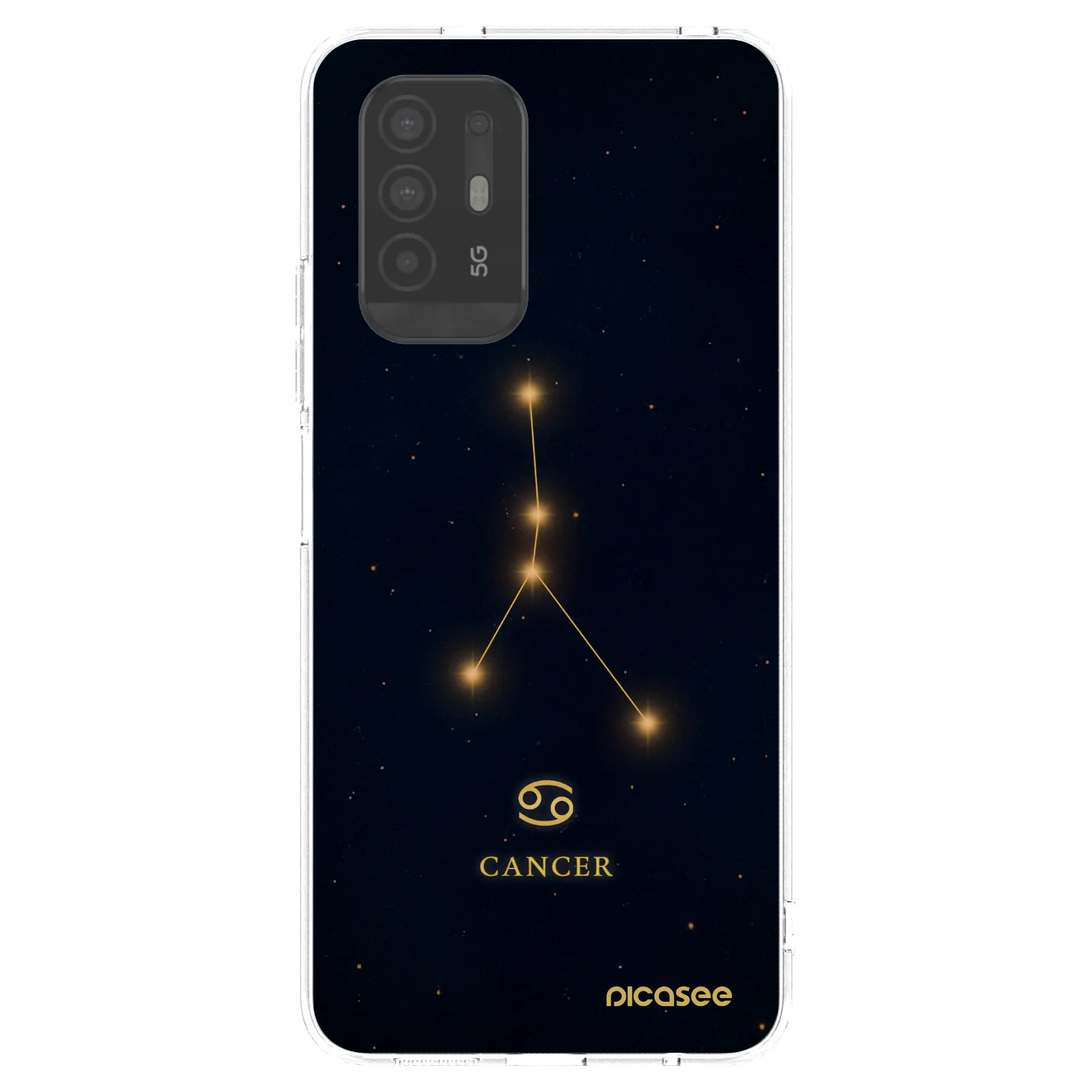 Picasee OPPO A94 5G Hülle - Transparentes Silikon - CANCER