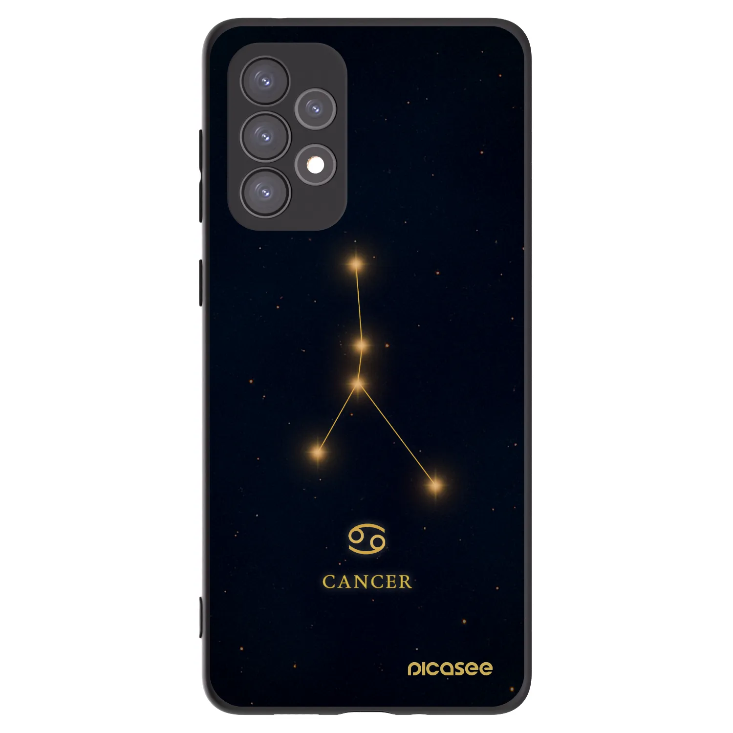 Picasee Samsung Galaxy A73 5G Hülle - Schwarzes Silikon - CANCER
