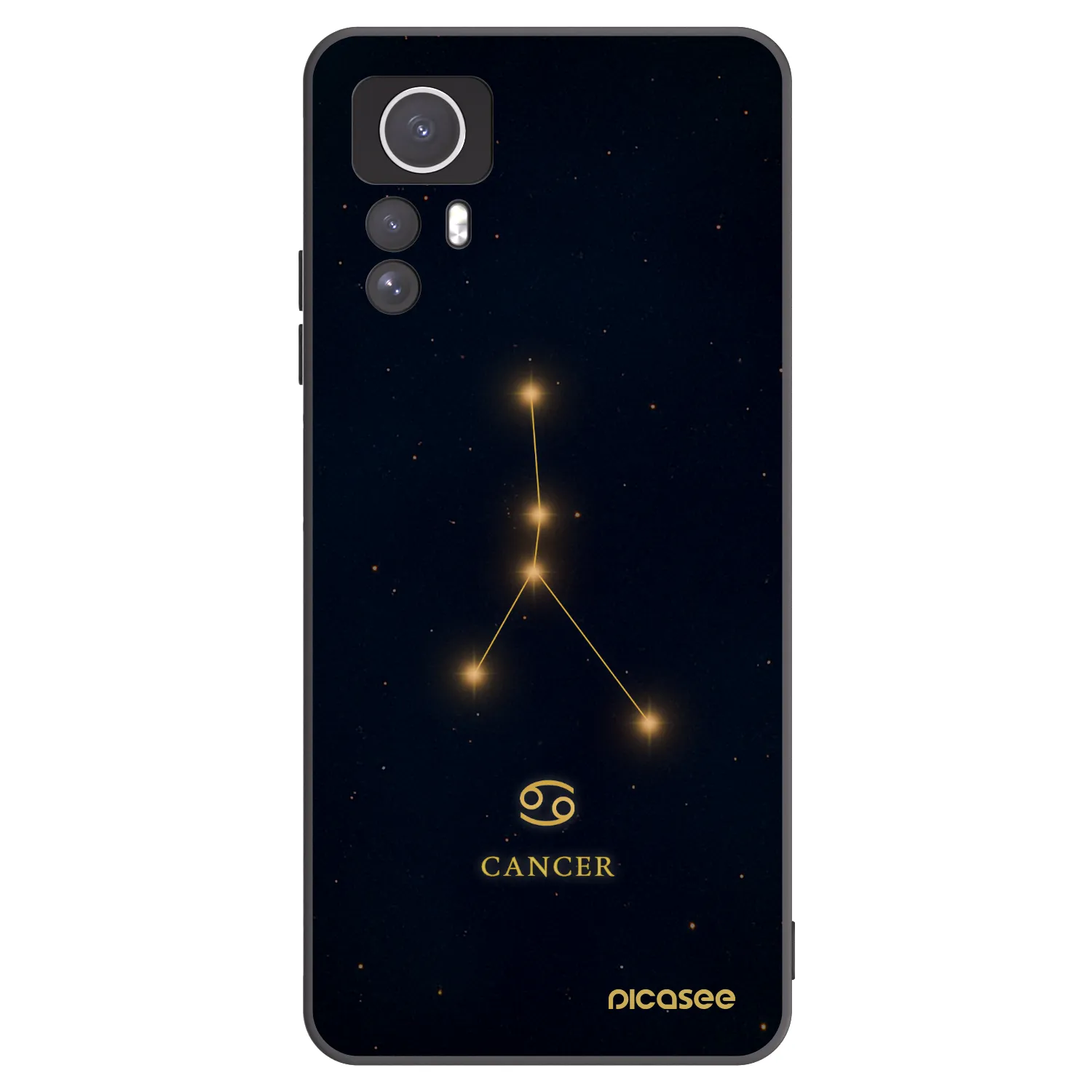 Picasee Xiaomi Redmi Note 12S Hülle - Schwarzes Silikon - CANCER