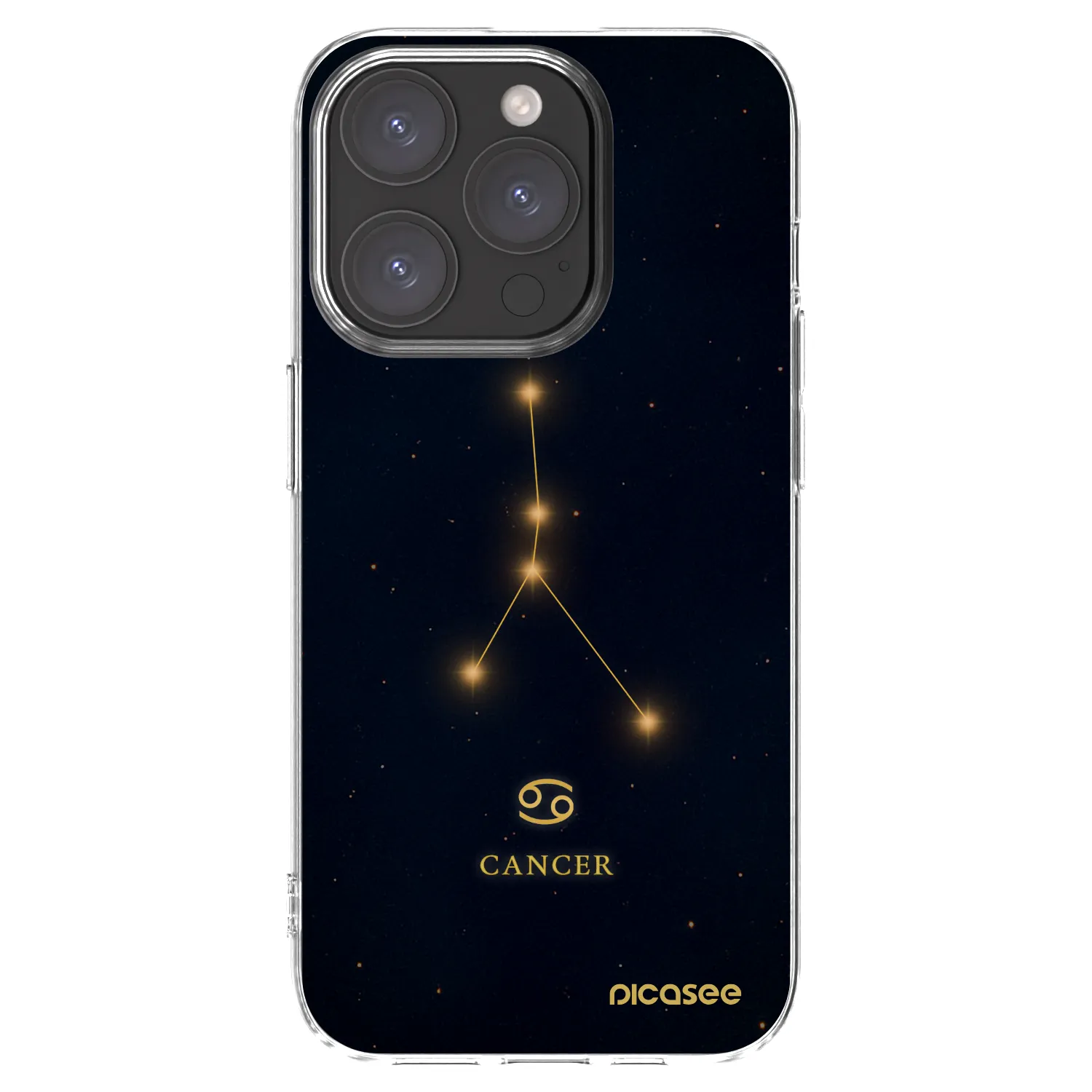 Picasee Apple iPhone 15 Pro Hülle - Transparentes Silikon - CANCER