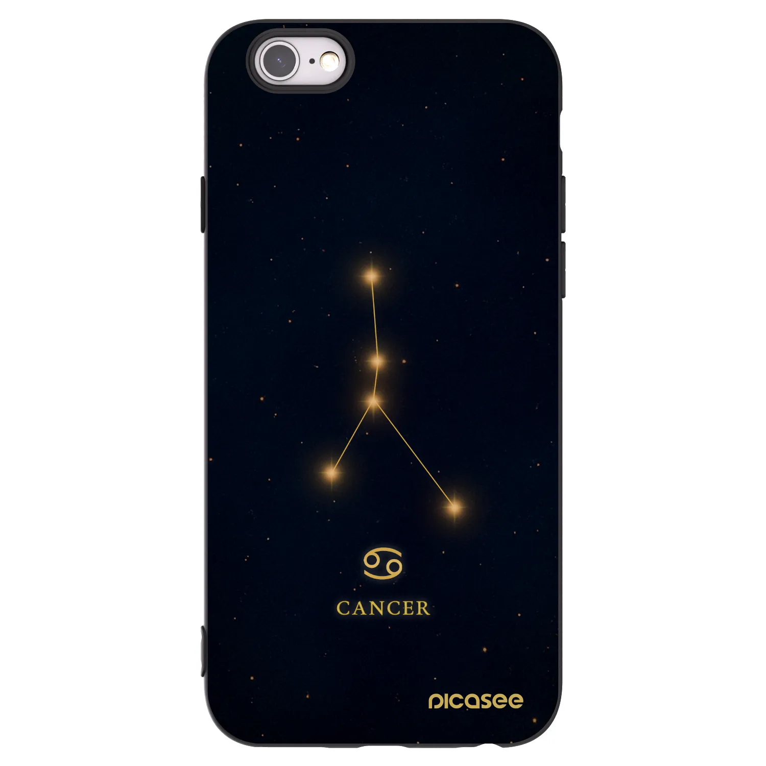 Picasee Apple iPhone 6/6S Hülle - Schwarzes Silikon - CANCER