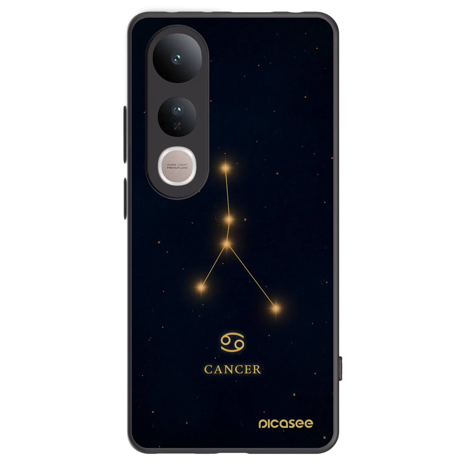 Picasee Vivo V50 Lite 5G Hülle - Schwarzes Silikon - CANCER