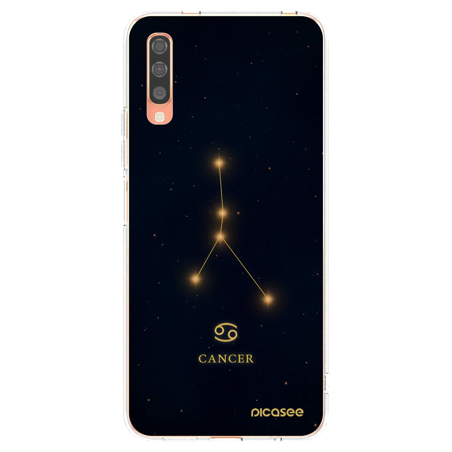 Picasee Samsung Galaxy A70 A705F Hülle - Transparentes Silikon - CANCER