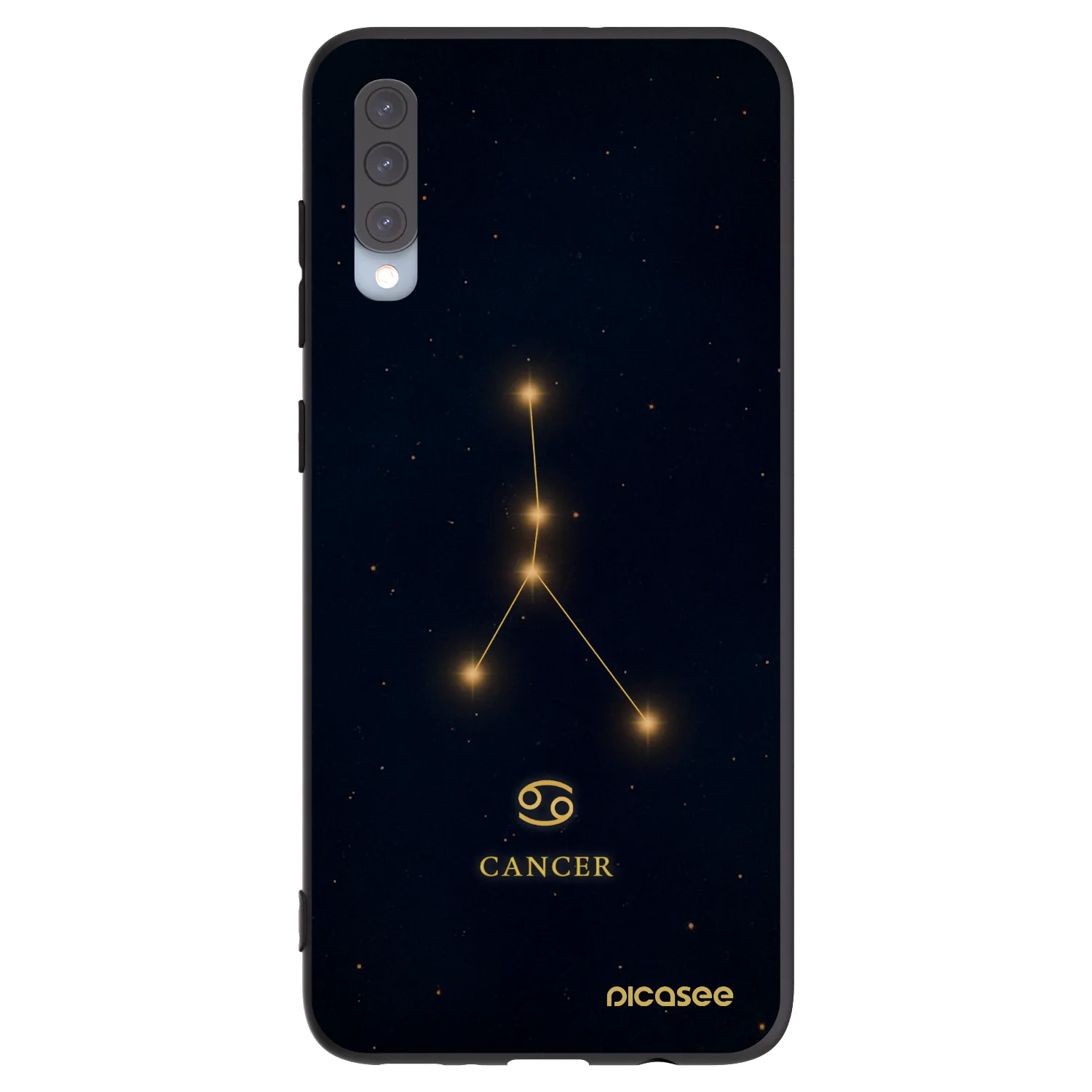 Picasee Samsung Galaxy A70 A705F Hülle - Schwarzes Silikon - CANCER