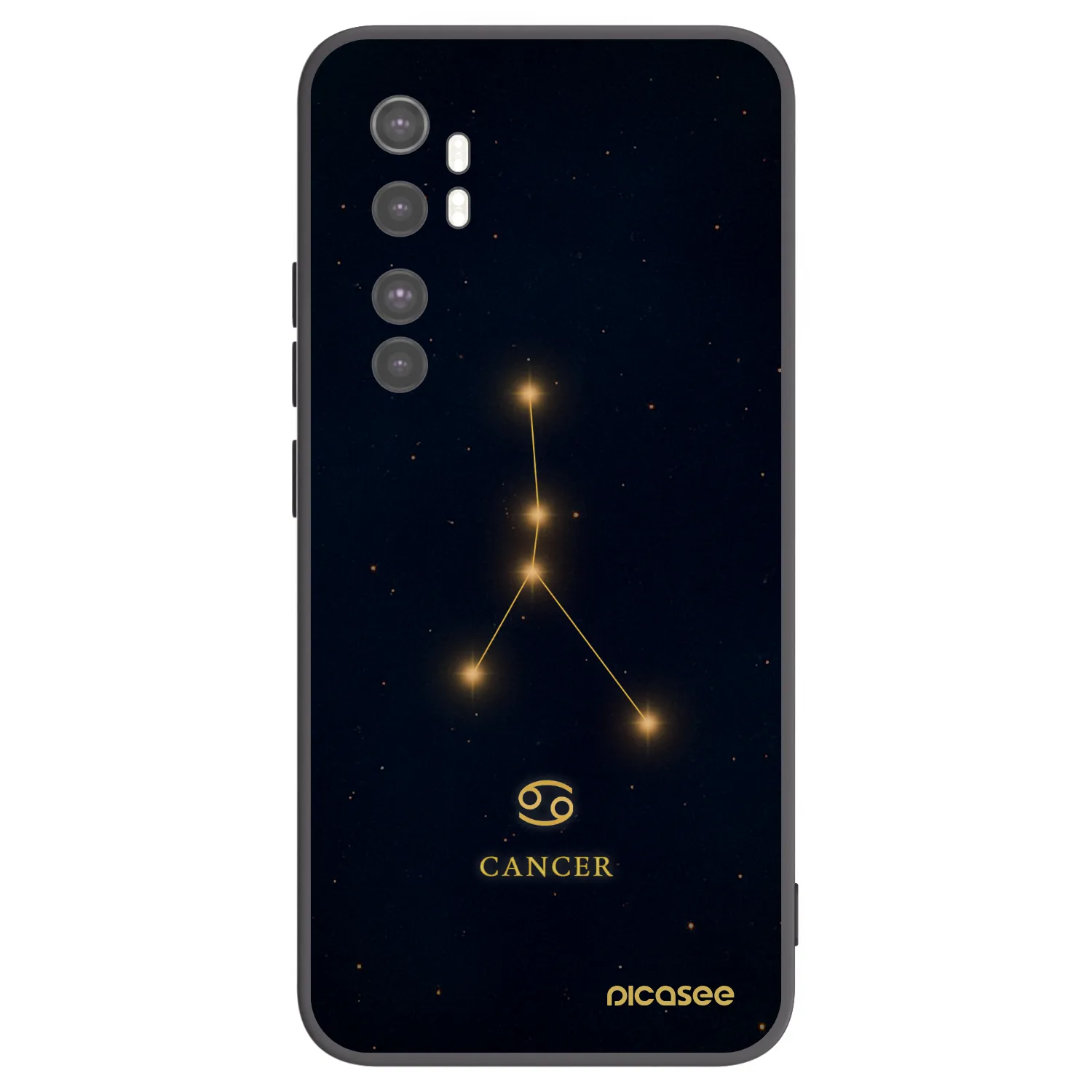 Picasee Xiaomi Mi Note 10 Lite Hülle - Schwarzes Silikon - CANCER