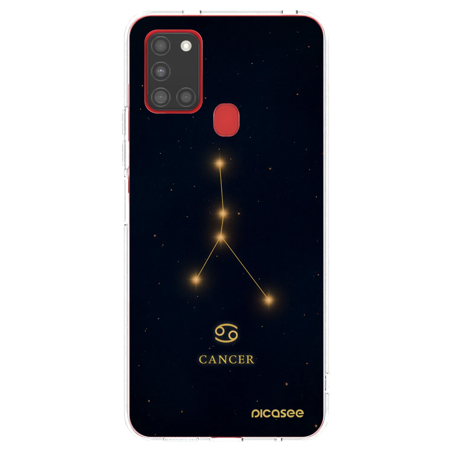 Picasee Samsung Galaxy A21s Hülle - Transparentes Silikon - CANCER
