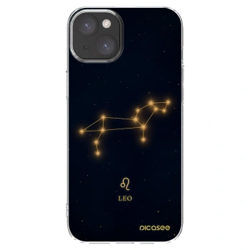 Picasee Apple iPhone 15 Plus Hülle - Transparentes Silikon - LEO