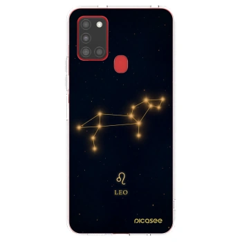 Picasee Samsung Galaxy A21s Hülle - Transparentes Silikon - LEO