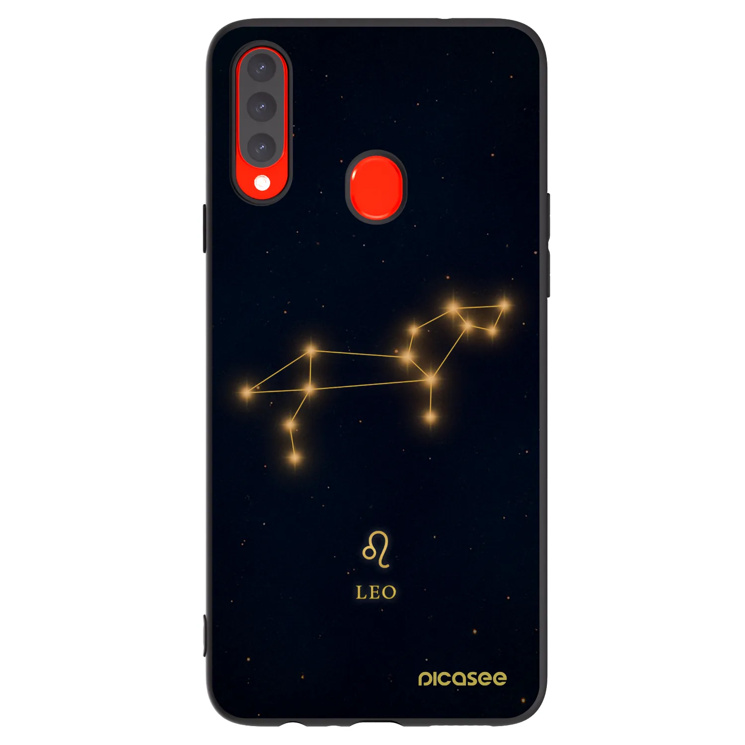Picasee Samsung Galaxy A20s Hülle - Schwarzes Silikon - LEO