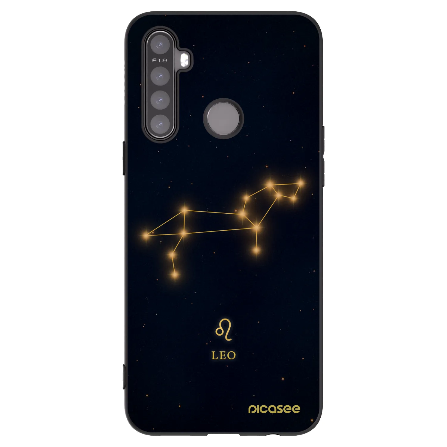 Picasee Realme 6i Hülle - Schwarzes Silikon - LEO