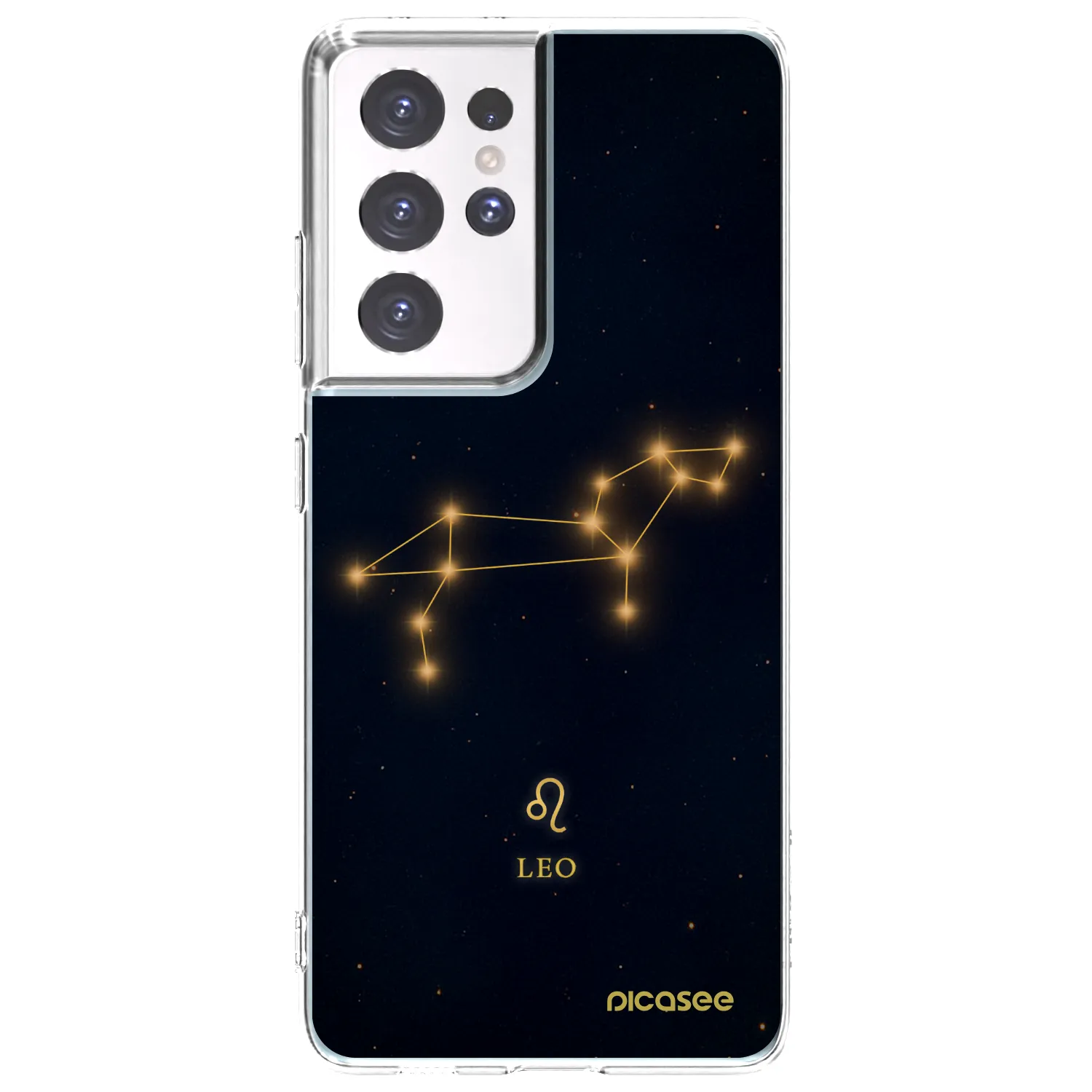 Picasee Samsung Galaxy S21 Ultra 5G G998B Hülle - Transparentes Silikon - LEO
