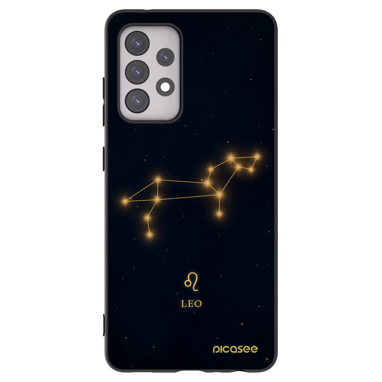 Picasee Samsung Galaxy A52 5G A525F Hülle - Schwarzes Silikon - LEO