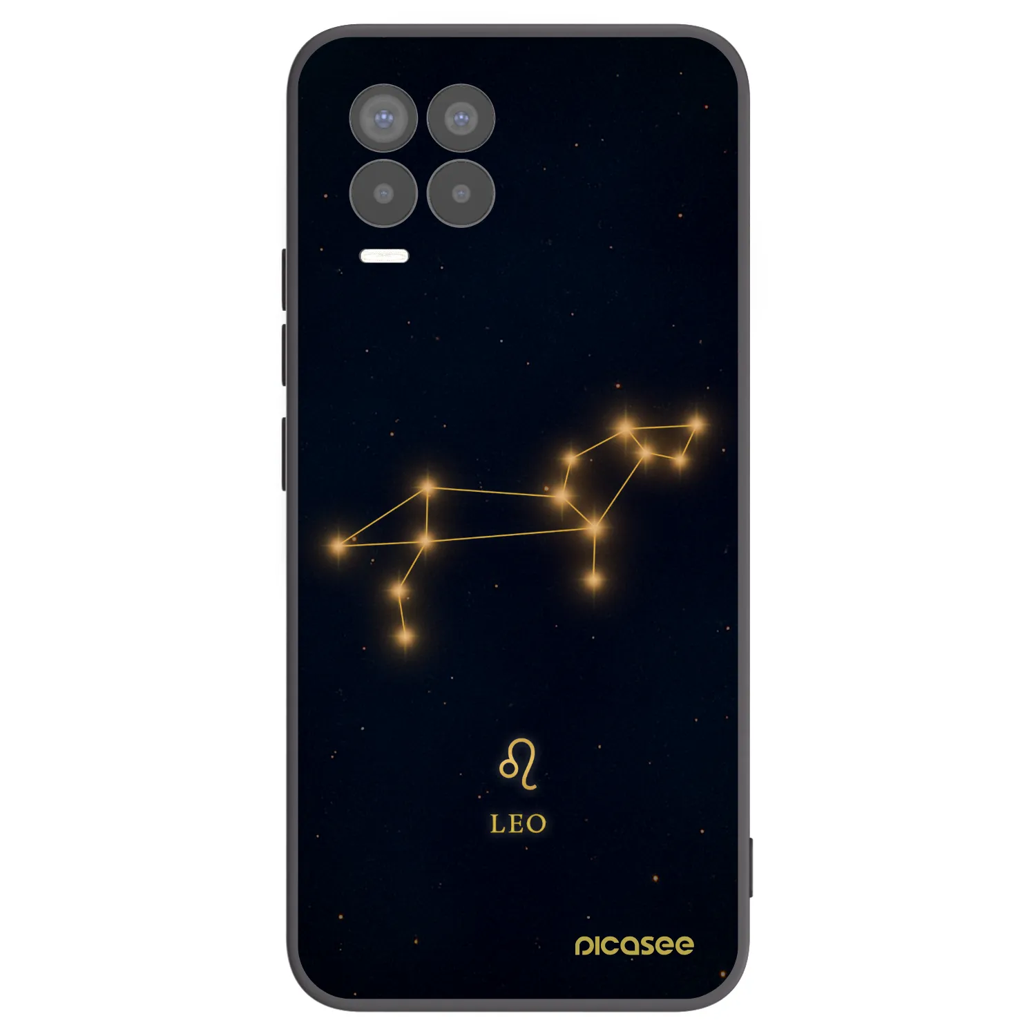 Picasee Realme 8 4G Hülle - Schwarzes Silikon - LEO