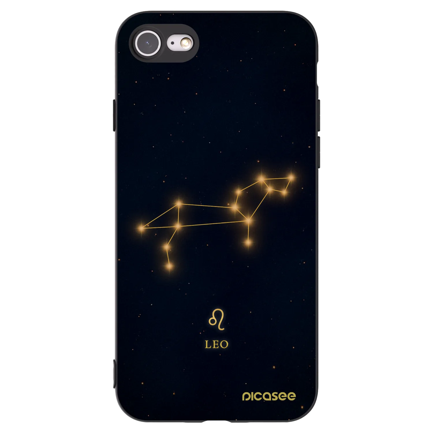 Picasee Apple iPhone SE 2022 Hülle - Schwarzes Silikon - LEO