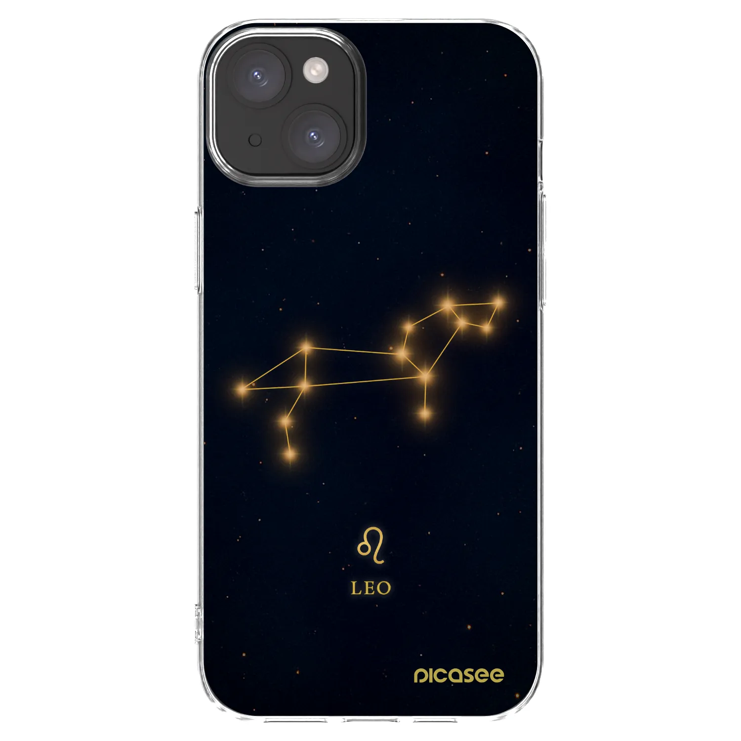 Picasee Apple iPhone 15 Plus Hülle - Transparentes Silikon - LEO
